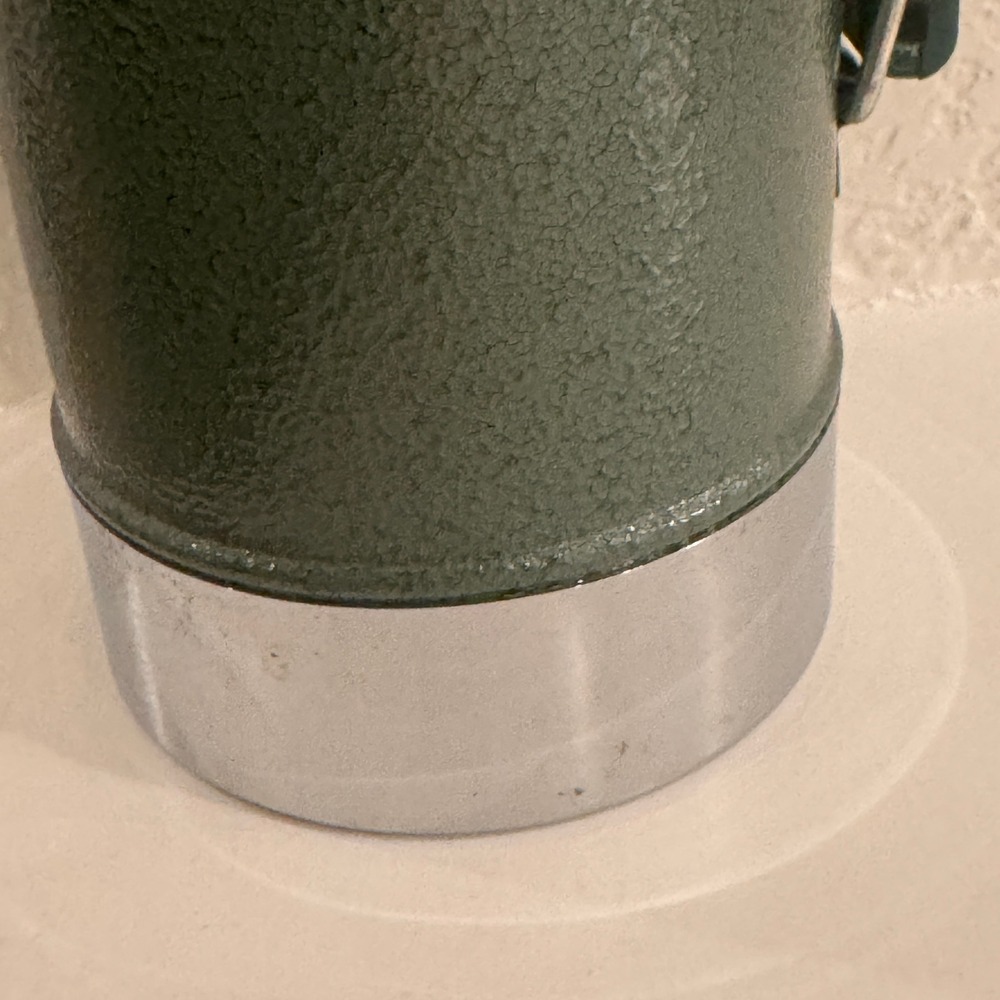 Vintage Aladdin Stanley A-944DH Hammertone Green 1 Quart Vacuum Thermos Bottle - Picture 4 of 16